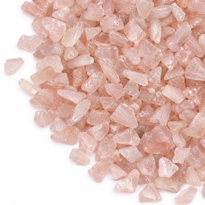 Rose Quartz Gemstone Chips Bulk - 1KG