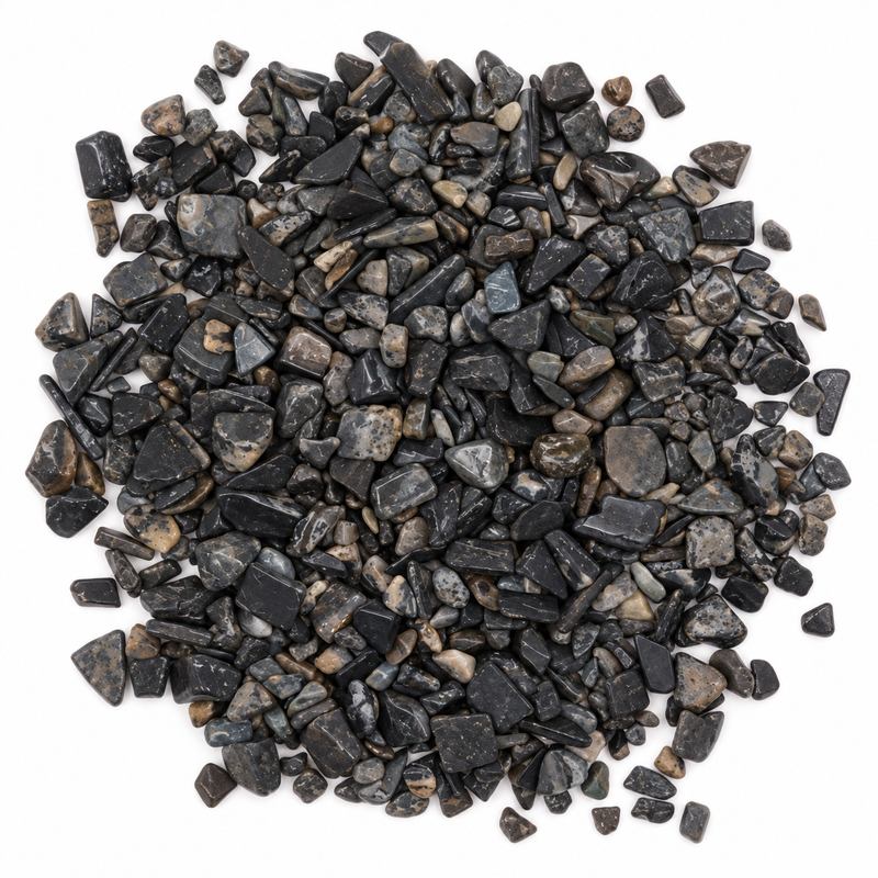 Black Tourmaline Gemstone Chips Bulk - 1KG