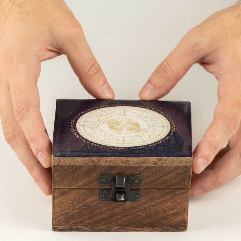 Small Enamelled Box - Pisces