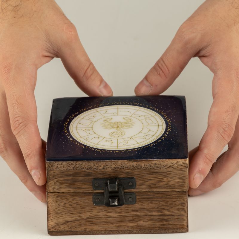 Small Enamelled Box - Scorpio