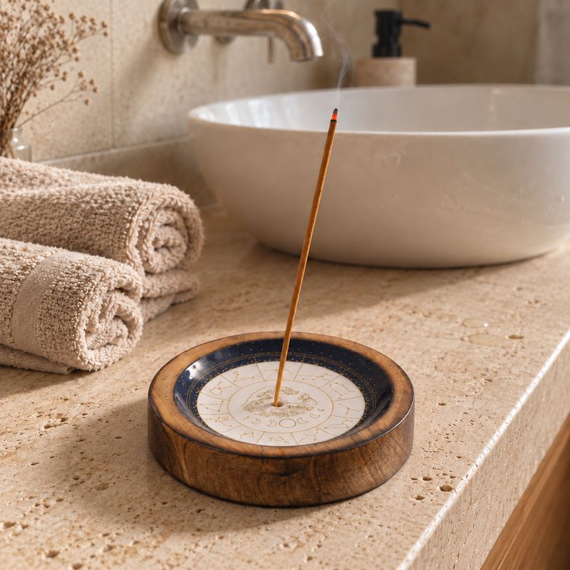 Stars Sign Mini Bowl & Incense Stick Holder - Cancer
