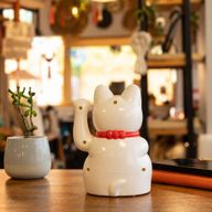 White  Money Cat - 15cm