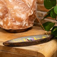 Enamel Incense Bowl - Mango Wood - Chakra