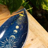 Enamel Incense Bowl - Aluminum - Zodiak Moon Phases