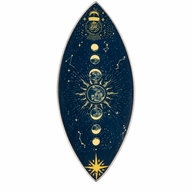 Enamel Incense Bowl - Aluminum - Zodiak Moon Phases