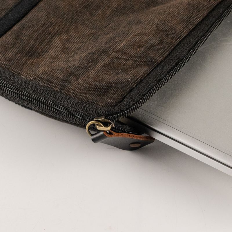 Stonewash  Large Laptop Pouch - Charcoal