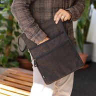 Stonewash  Large Laptop Pouch - Charcoal