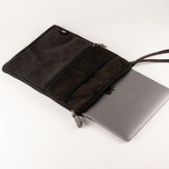Stonewash Travel Laptop Pouch - Charcoal