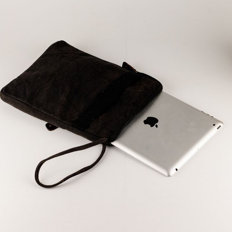 Stonewash Tablet Pouch - Charcoal
