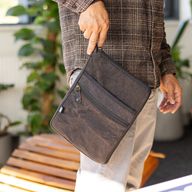 Stonewash Tablet Pouch - Charcoal