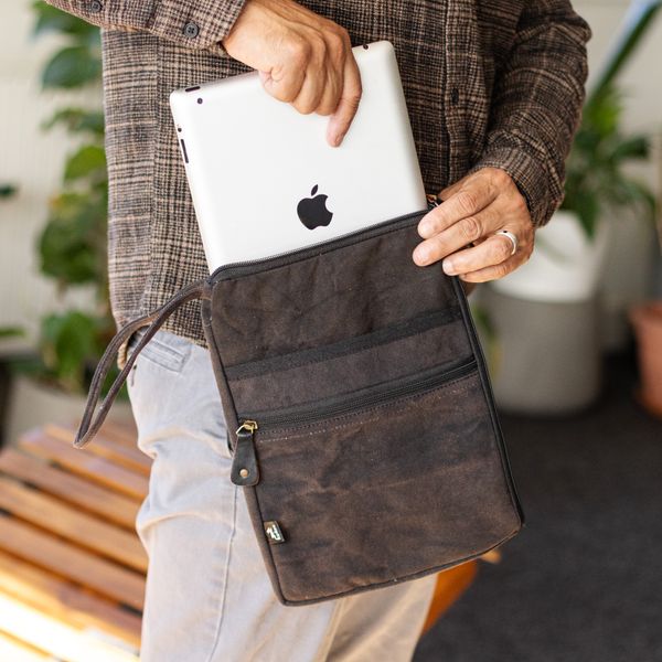 Stonewash Tablet Pouch - Charcoal