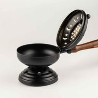 Large Iron Censer on Stand Incense Burner - Gold detail