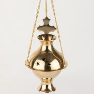 Hanging Brass Incense Burner - Cross