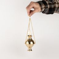 Hanging Brass Incense Burner - Cross