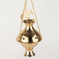 Hanging Brass Incense Burner - Om
