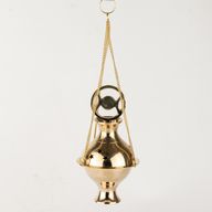 Hanging Brass Incense Burner - Three Phase Moon