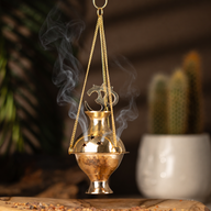 Hanging Brass Incense Burner - Om