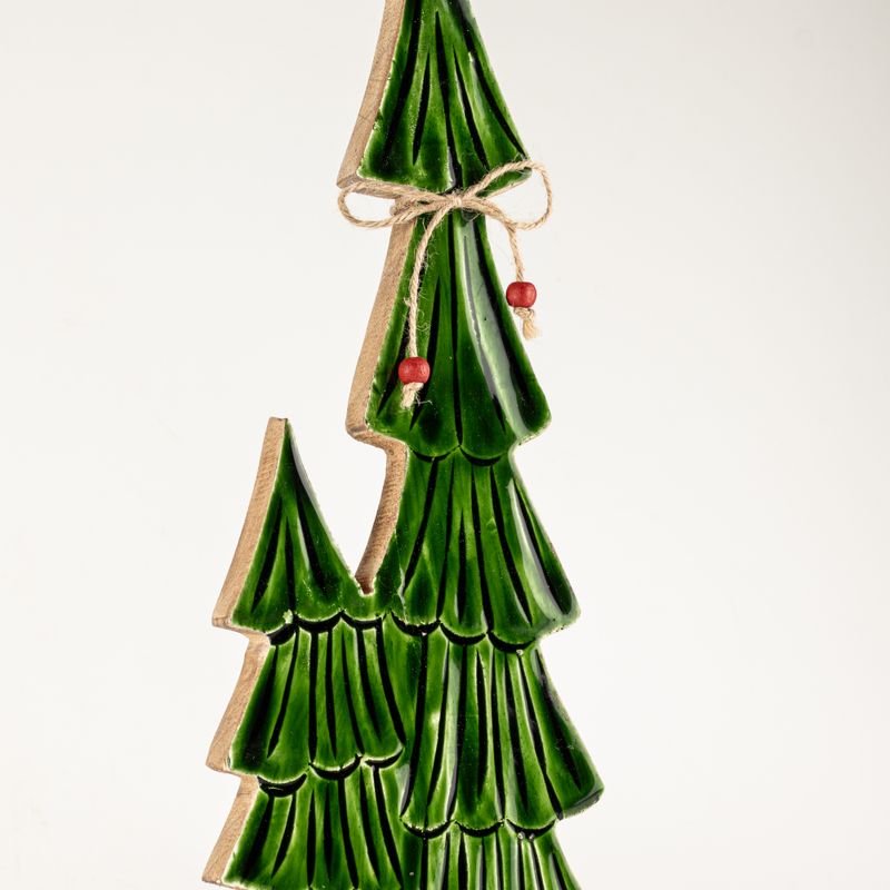 Lost in the Forest - Large - Twin Enamelled Trees - (45x15x2.5cm)