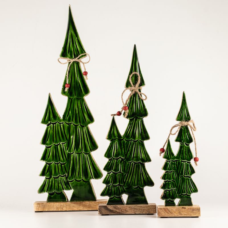Lost in the Forest - Large - Twin Enamelled Trees - (45x15x2.5cm)