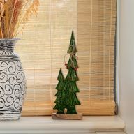 Lost in the Forest - Medium - Twin Enamelled Trees - (34x11x2.5cm)