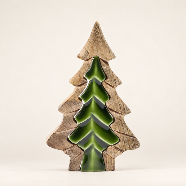 Lost in the Forrest - Small Tree in a Tree Wooden Decoration - 15x10cm