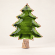 Lost in the Forrest - Enamel Tree Wooden Bowl - 25x19cm
