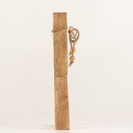 Med Mango Wood Halo Angel - White Enamel