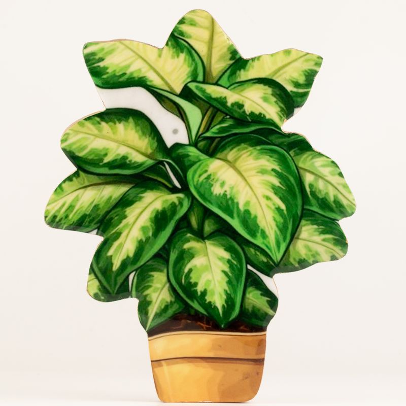 Wooden House Plants - Large Pansy