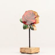 Wooden House Plants - Mini Single Rose