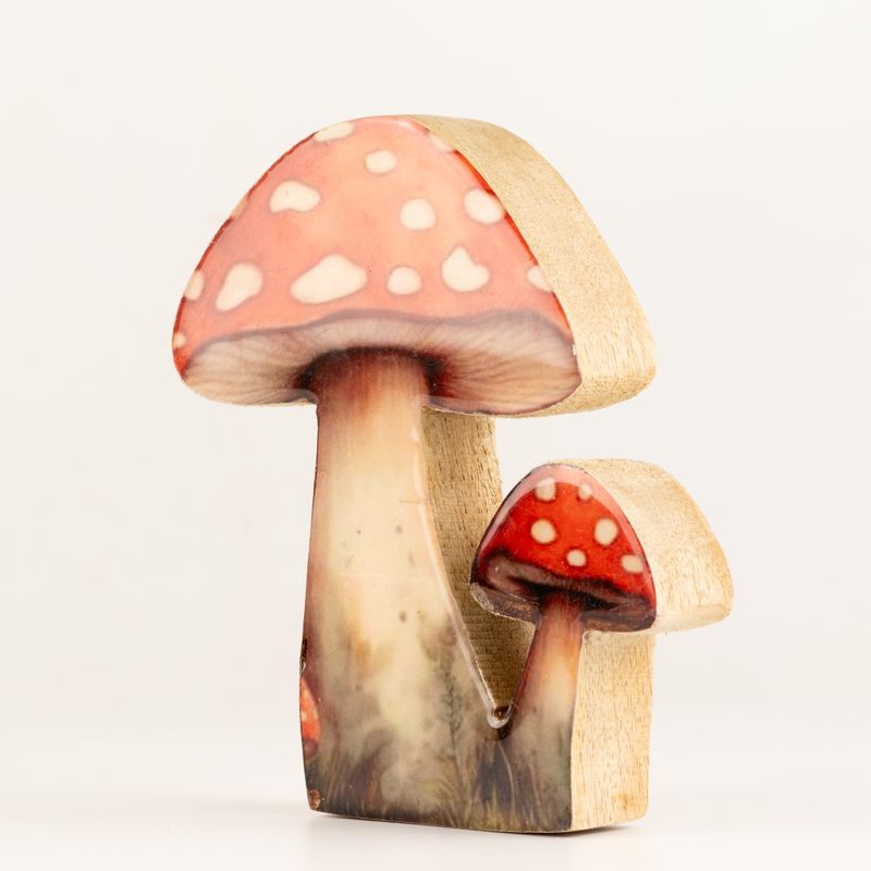 Wooden House Plants - Medium Redcap Mushroom