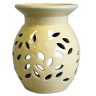 Floral Oil Burner -Yellow