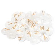 Runes Stone Set in Pouch - Crystal