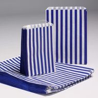 5x7" Candy Stripe Bags - BLUE
