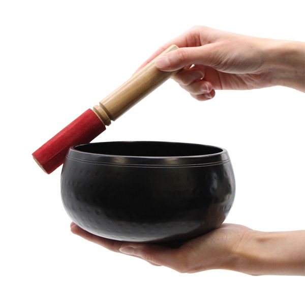 Large Black Beaten Bowl - 18cm