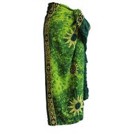 Bali Celtic Sarongs - Sun Symbols - Green