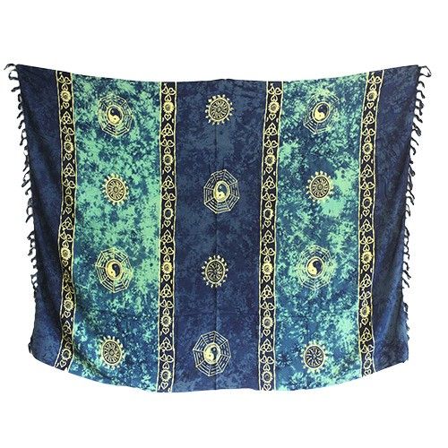 Bali Celtic Sarongs - Yin & Yang  - Green