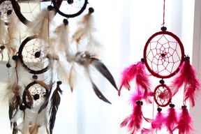 Bali Dreamcatchers - Small Round - Turq/Pink/Purp