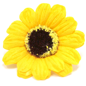 10x Craft Soap Flowers - Sml Sunflower - Yellow