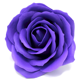 10x Craft Soap Flowers - Lrg Rose - Violet