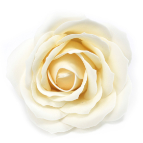 10x Craft Soap Flowers - Lrg Rose - Ivory