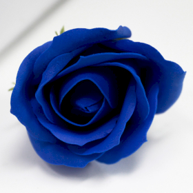 10x Craft Soap Flowers - Med Rose - Royal Blue