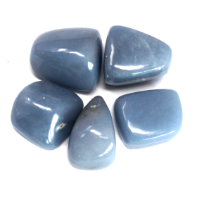 4x Premium Tumble Stone- Angelite