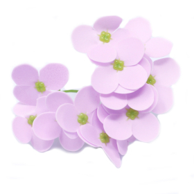 10x Craft Soap Flowers - Hyacinth Bean - Lavender