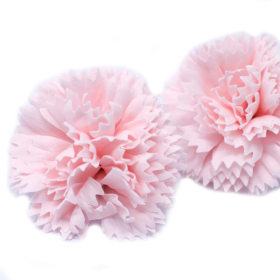 10x Craft Soap Flowers - Carnations - Pink