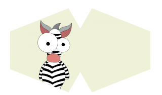Reusable Fashion Face Mask - Crazy Zebra (Children)
