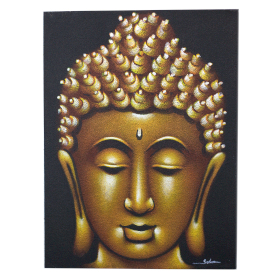 Buddha Painting - Gold Sand Finish