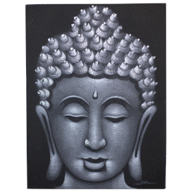 Buddha Painting - Grey Sand Finish