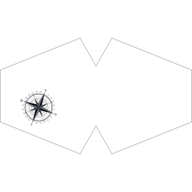 Reusable Fashion Face Covering - Nautical Compass (Adult)