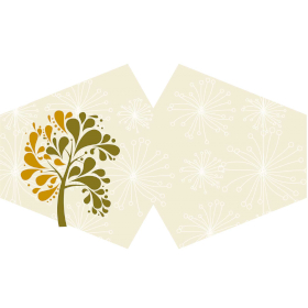 Reusable Fashion Face Covering - Golden Tree  (Adult)