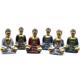 6x Gold Mini Buddha (Assorted Colours)